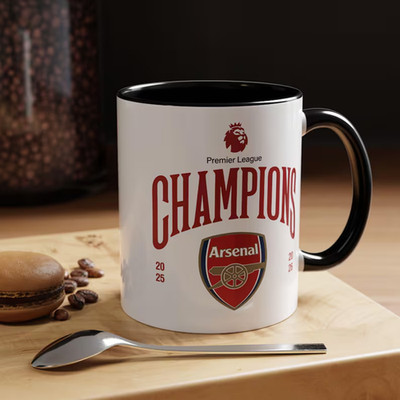 Arsenal PL Champions Accent Ceramic Mug Funny Soccer Football Player Fan Gift