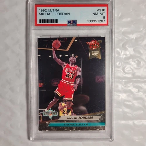 1992 ULTRA #216 MICHAEL JORDAN PSA 8