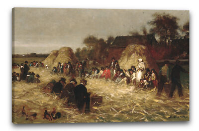 Kunstdruck Eastman Johnson - Corn Husking bei Nantucket