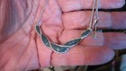 NICE STERLING SILVER BLUE & WHITE DIAMOND NECKLACE, 16" M