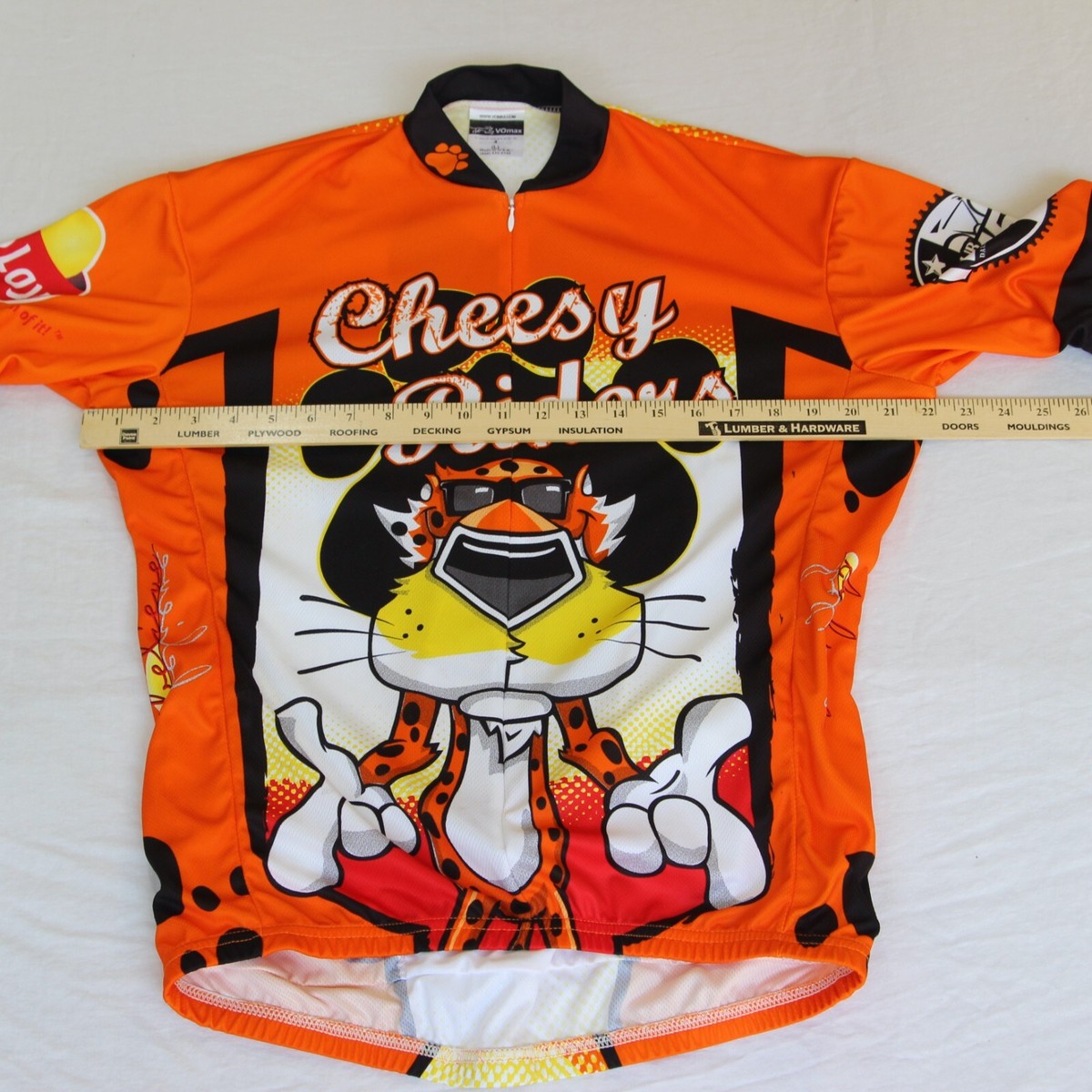 VOmax Cheesy Riders Bicycle Jersey Mens L Chester Cheetah Cheetohs