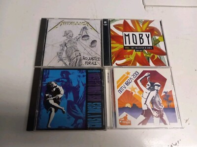 4x Rock Cds - Metallica, Moby, Guns N Roses, Mtv