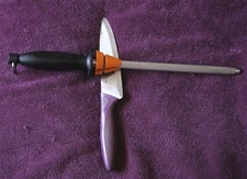 8 Inch Honing Steel Knife Sharpening Steel Sharpening Rod Black Fine Grit Type