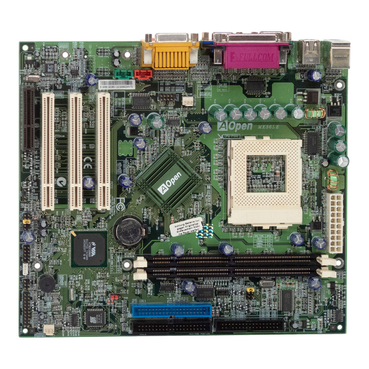 AOpen MX36LE-UN Socket370 Celeron+メモリー+箱 Motherboard Micro-ATX Aopen MX36LE Socket 370 2x SDRAM 3x PCI AGP