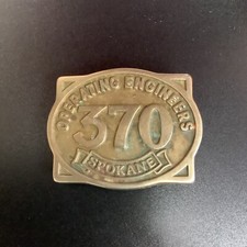 Anacortes Brass Works Ltd 1983 Belt Buckle Spokane WA Operating Engineers 370