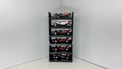 V2 6 Car Tilted 1:43 1/43 F1 Race Car Display Stand Wall Hanging
