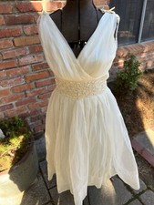 Vintage V-Neck Wedding Bridal Dress 1950s/1960s Sequins