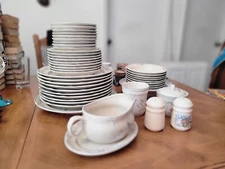 Vintage Goose dinnerware set for 9