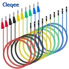 Cleqee Stackable Banana Plug to Breadboard Jumper Wires Soft Flexible Silicone