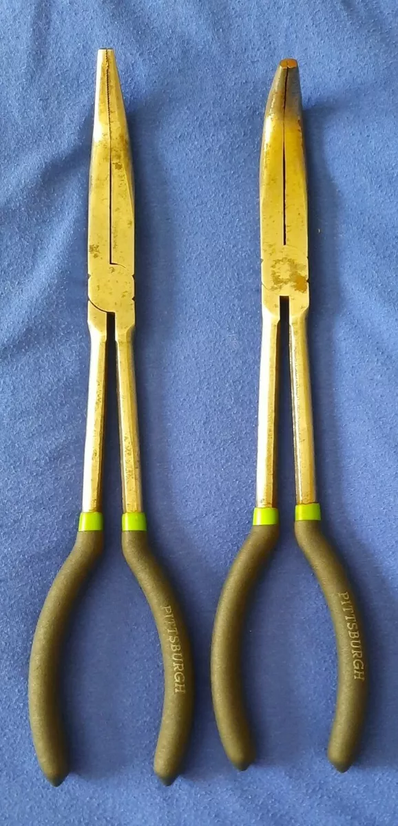 Pittsburgh 11 Inch Extra Long 45 90 Degree Needle Nose Pliers