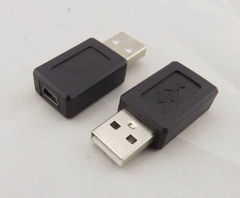 10pcs USB 2.0 A Male Plug To Mini 5 Pin Female Jack Adapter Converter Connector - Image 3 of 4