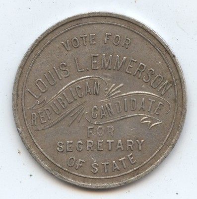 Campaign Token Louis L. Emmerson (#7483) Republican Sec. of State Candidate 30MM