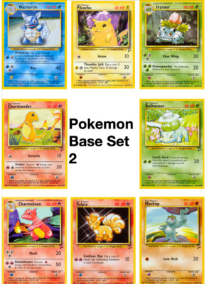 Pokemon Karten zum Aussuchen aus dem Base Set 2 | Zustand wählbar | englisch
