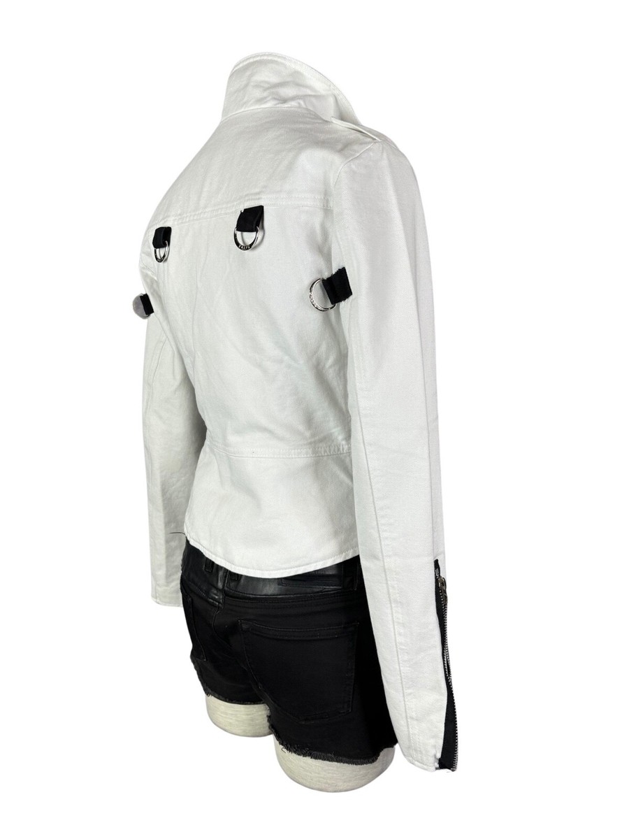 TRIPP Gothic Band Coat Moto Rockabilly Biker White Goth Punk TRIPP Gothic Band Coat Moto Rockabilly Biker White Goth Punk