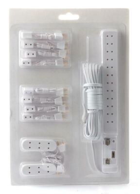 Puppenhaus Beleuchtung Kabelsatz Steckdose Steckdosenleiste Verlängerungen Stecker 11 Stück Set