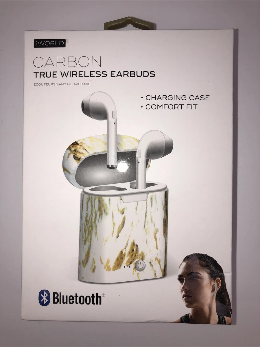 iworld carbon true wireless earbuds Charging Case Comfort Fit