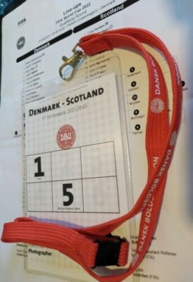 TICKET Accreditation Photographer & Line-ups 1.9.2021 Denmark vs Scotland