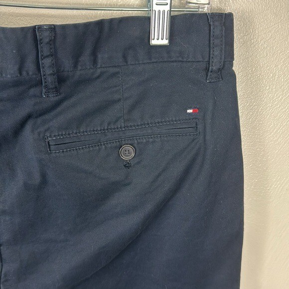 Tommy Hilfiger Chino Shorts Men's 32 Blue Zip Flat Front Pockets Inseam 9.75" thumbnail 6