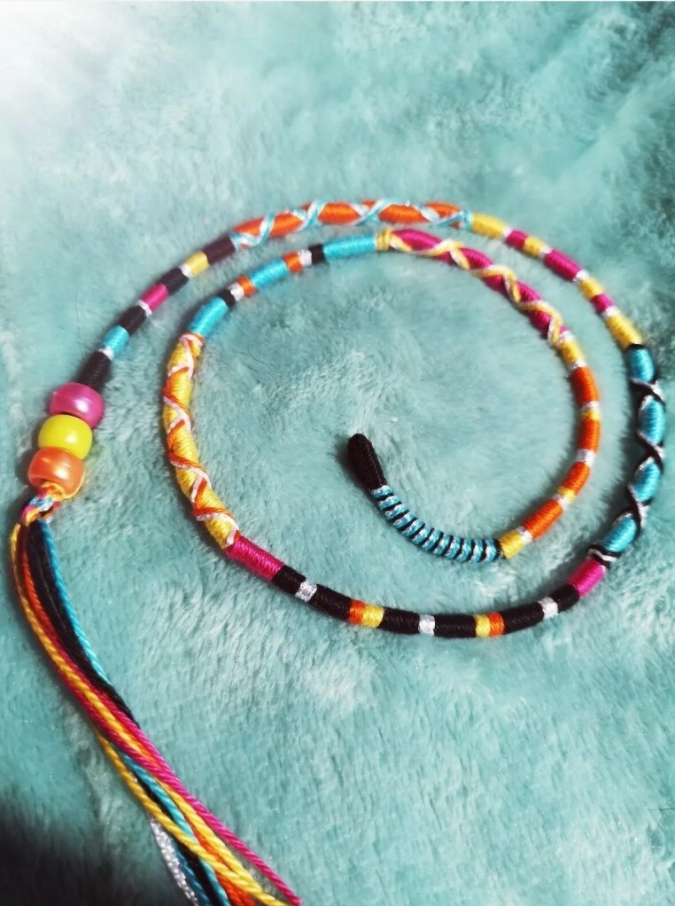 hair braids/wraps funky,bright 26/30cm reusable, festival, beach - Main Image