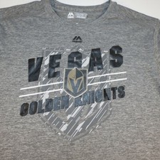 LAS VEGAS GOLDEN KNIGHTS VGK NHL HOCKEY TEE T SHIRT Mens L Majestic Cool base