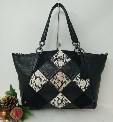 ๐๐ทCOACH Kelsey Skin Embossed In Black Crossbody Satchel ๐ท๐ SALE! - Picture 2 of 4