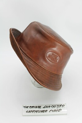 Unisex Hat - Mod. Fisher - 100% leather - Brown color - Cod.14400370 - The Bridge