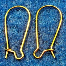 100Pcs. WHOLESALE Gold-Plated KIDNEY Earring Hooks 25mm/1" Tibetan Earwire Q0682