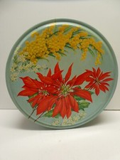 VINTAGE PEEK FREAN SYDNEY AUSTRALIA BISCUIT TIN WATTLE FLORA CAKE CANISTER