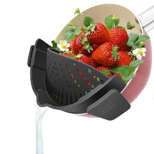 YEVIOR Clip on Strainer for Pots Pan Pasta Strainer, Silicone  Assorted Colors 