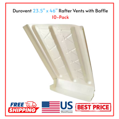 Durovent 23.5'' x 46'' Rafter Vents with Baffle   10-Pack