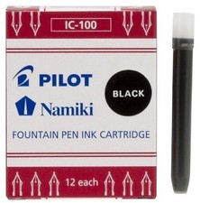 Boite de 12 cartouches encre NAMIKI PILOT CAPLESS Noires