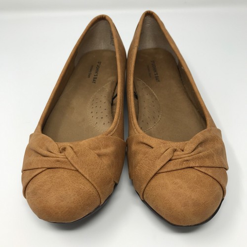 St Johns Bay Brown Faux Leather Brown Halifax Ballet Slip On Flats Womens Sz 7M - Picture 8 of 12