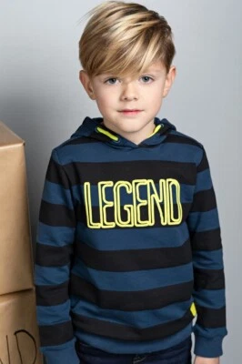 ♥BAMPIDANO♥ Jungen Pullover Sweatshirt Kapuze stripe navy Gr.110-152 ♥ 6381-195