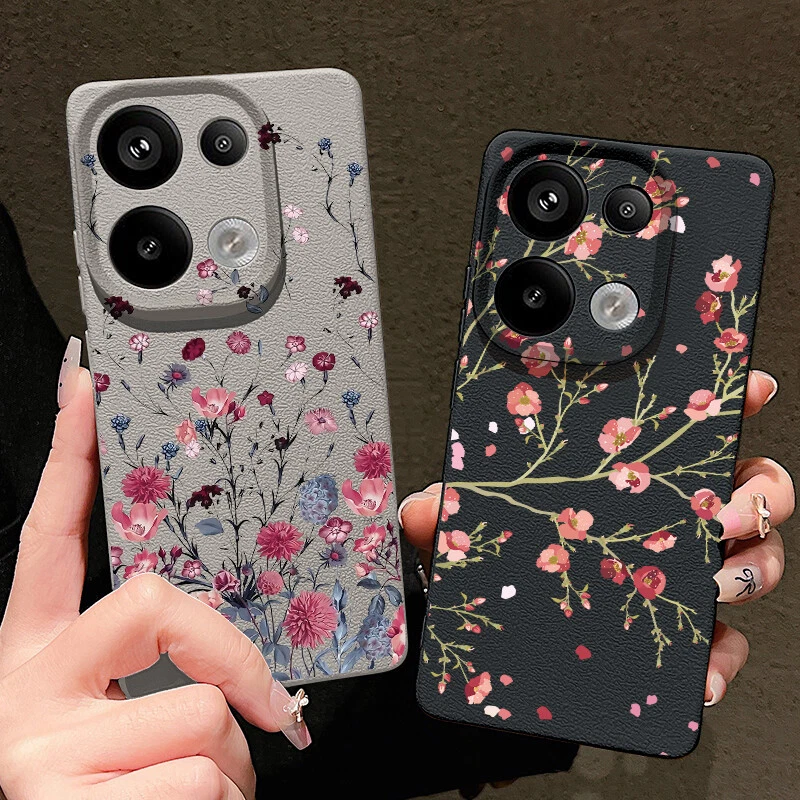 Funda Suave Delgada Silicona Flor Para Xiaomi Redmi Note 14 13 12 11 Pro 13T Foto 2 de 4