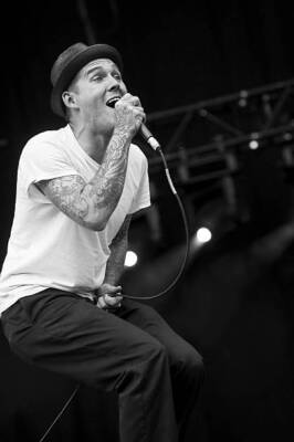 Brian Fallon of American punk rock group Gaslight Anthem performin- Old Photo 17