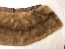 Mink fur collar, vintage 1960s, 32" round collar, 7" height