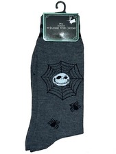 The Nightmare Before Christmas Crew Socks Disney Tim Burton Grey Shoe Size 6-12