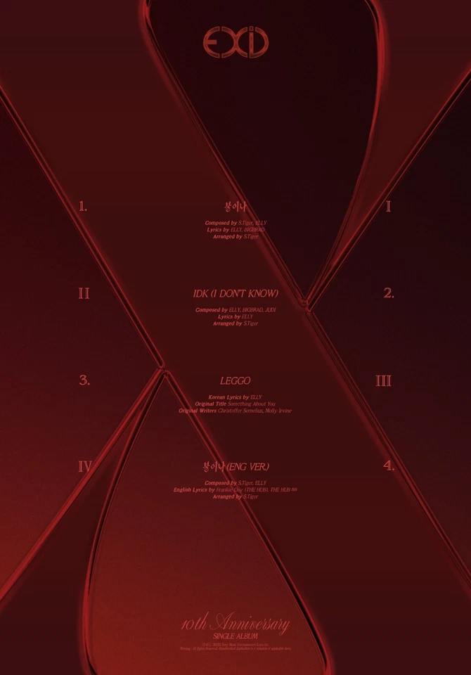 EXID [X] 10TH ANNIVERSARY Single Album CD+Photo Book+2 Card K-POP SEALED — 第 4/4 张图片