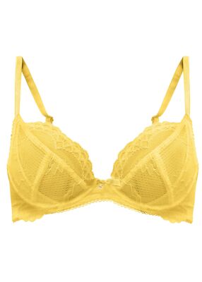 ''Top Qualiät'' Gossard sexy Lace Natural Push-Up BH gelb