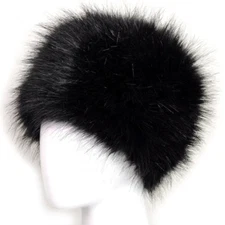Ladies Winter Faux Fox Fur Cossack Hat Super Warm Fluffy Lady Russian Style Cap