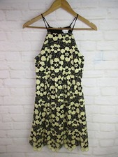 Cooperative Urban Outfitters women's size 4 Black / Tan Crochet High Neck Dress