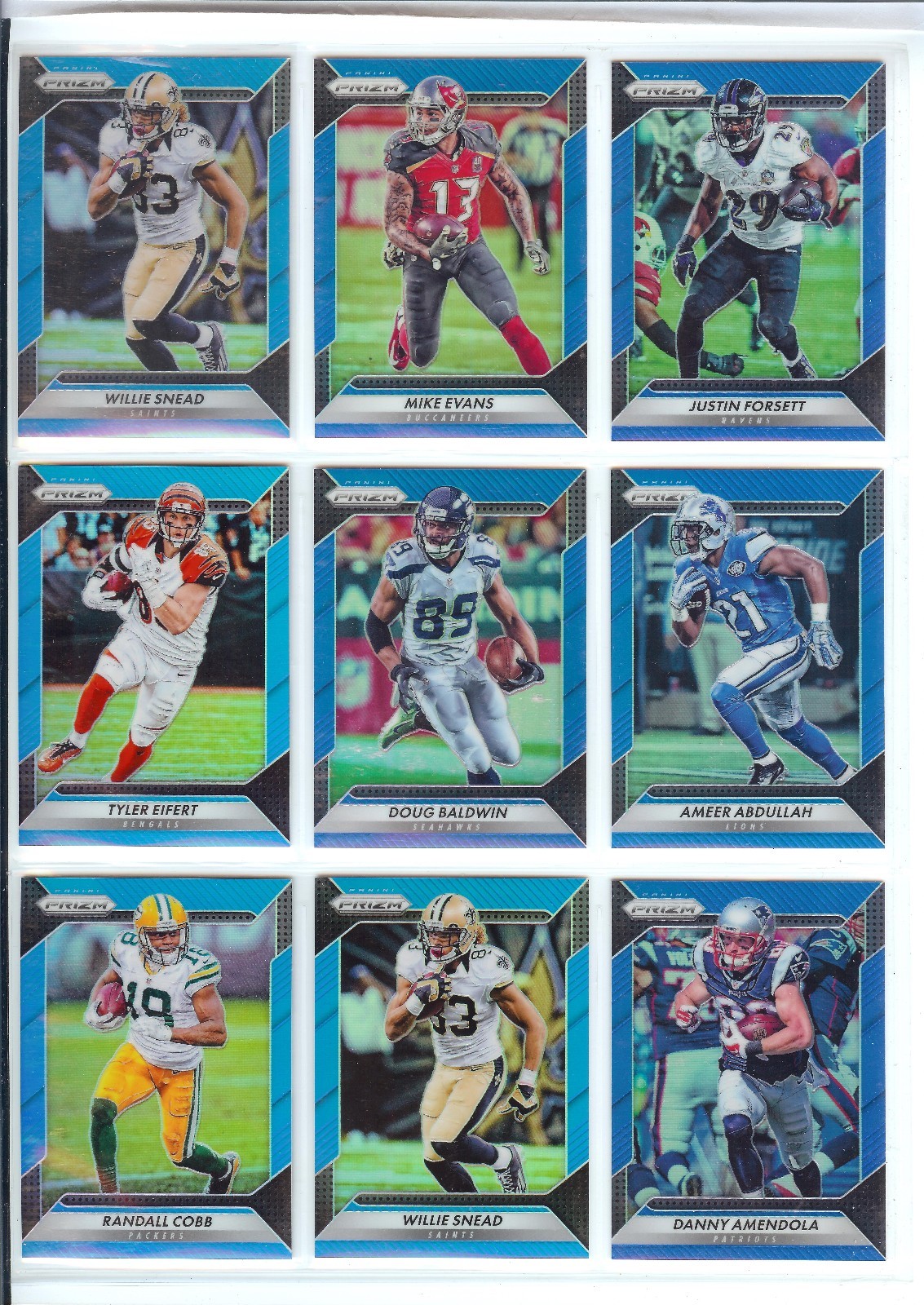 2016 PANINI PRIZM FOOTBALL LIGHT BLUE PRISM #/199 YOU PICK FINISH SET #1-200