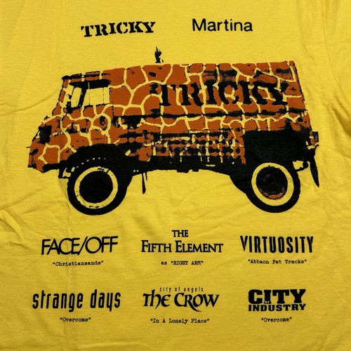 Boot Boyz Biz “Tricky Martina” T-Shirt Sz S Yellow Massive Attack Trip Hop - Picture 2 of 8