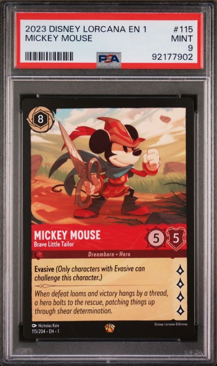 Disney Lorcana Mickey Mouse Brave Little Tailor 115/204