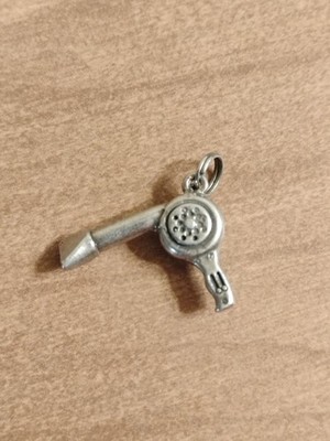 Sterling Silber Haartrockner Charm sehr detailliert einzigartig schwer schön toller Zustand