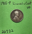 1915-P Lincoln Wheat Cent / Penny 1c VF Very Fine Coin