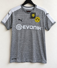 Borussia Dortmund 2017/18 Third Football Shirt Puma Grey BVB Size S New With Tag