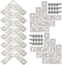 20pcs 2 x 2 Inch Silver L Flat Shape Braces Corner 50x50 mm,