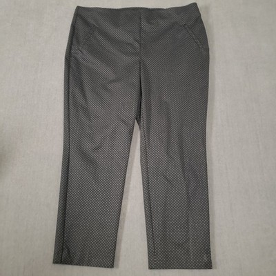 Chicos Pants Womens Size 3/16 Ankle Fabulously Skinny Pull On Black Dots
