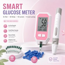 Home Blood Glucose Monitor Kit, 50 Test Strips, 50 Lancets 1 Blood Sugar Monitor